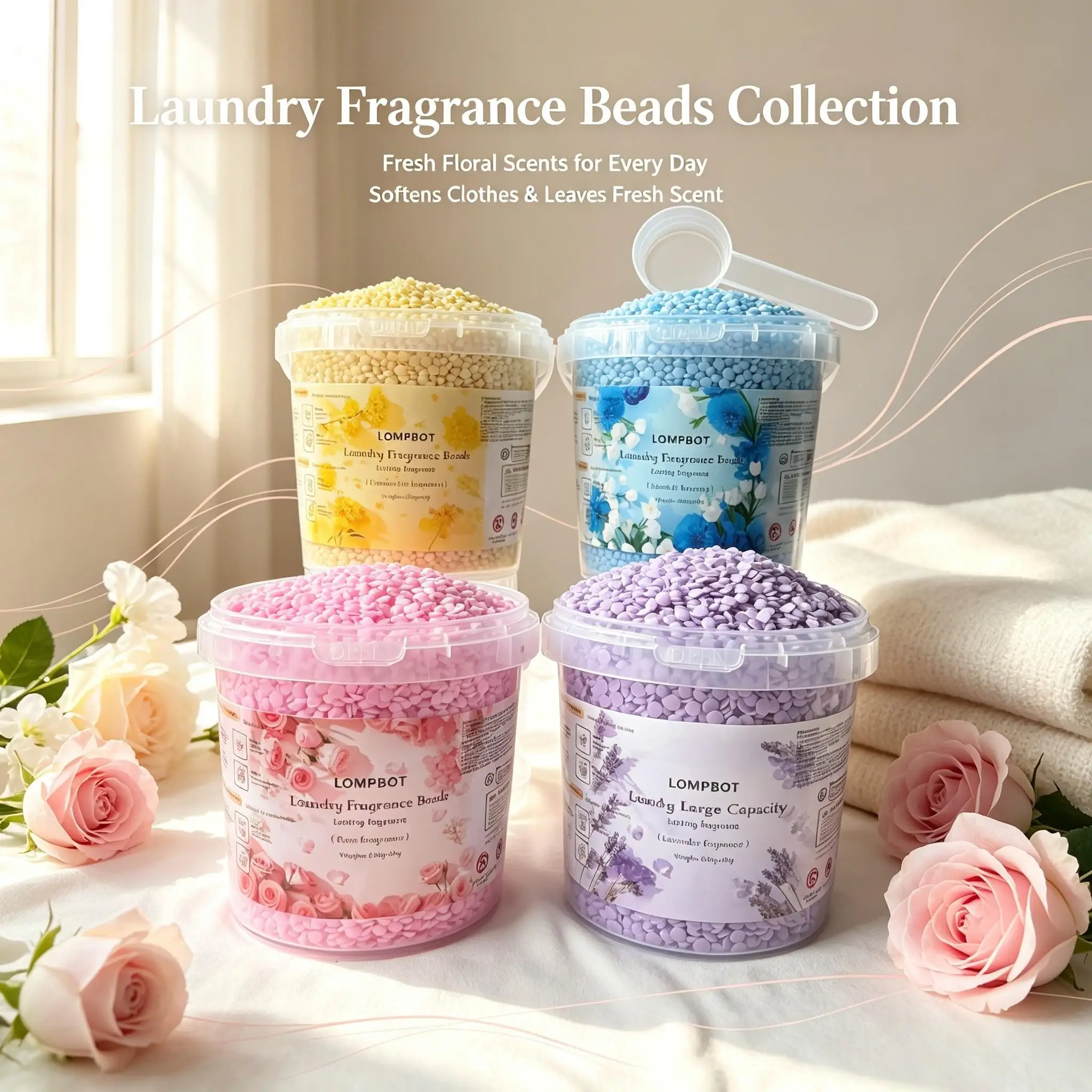 Perfume Fragrance Powder - 800g 대용량 세탁 향기 비즈(계량스쿱 포함),
