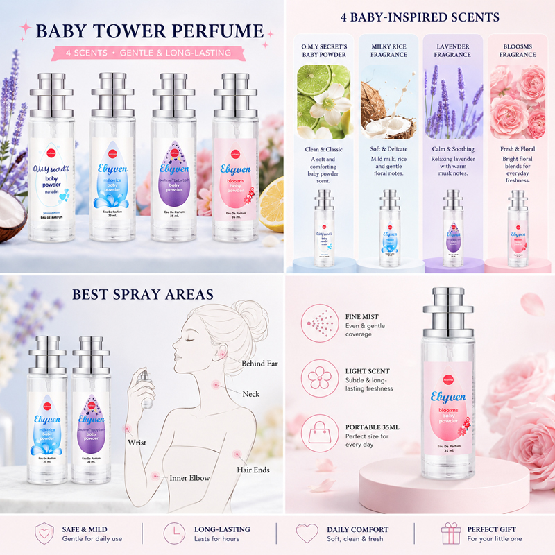 2개입 35ml 여성용 베이비 파우더 향수, 오래 지속 - Perfume Fragrance Powder 리뷰 및 가격