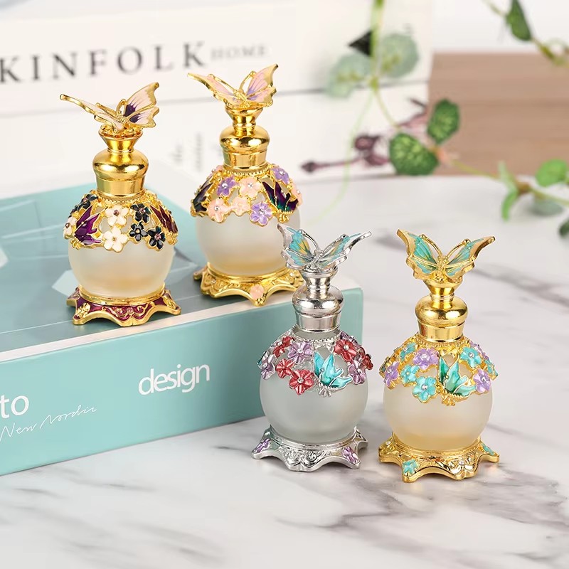 15ml 메탈 버터플라이 리필 가능한 향수병 아타르 오 - Perfume Fragrance Attar 리뷰 및 가격